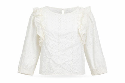 Womens UK Size 8 Only Ivory Basic Blouse