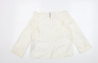 Womens UK Size 8 Only Ivory Basic Blouse
