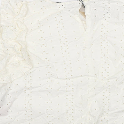 Womens UK Size 8 Only Ivory Basic Blouse