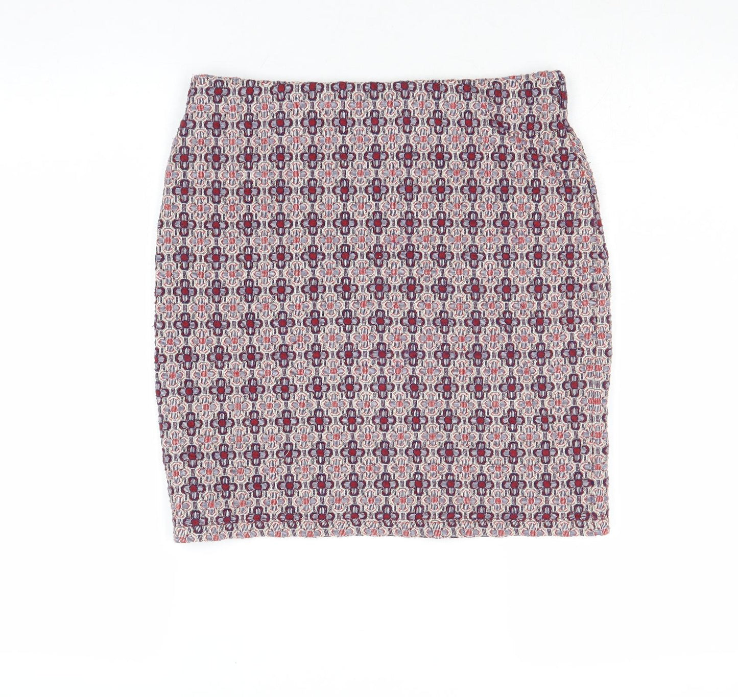 ORSAY Womens Multicoloured Geometric Polyester Bandage Skirt Size 28 in