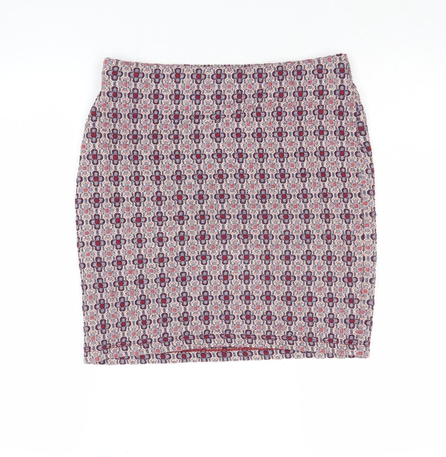 ORSAY Womens Multicoloured Geometric Polyester Bandage Skirt Size 28 in