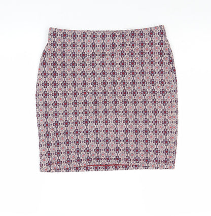 ORSAY Womens Multicoloured Geometric Polyester Bandage Skirt Size 28 in