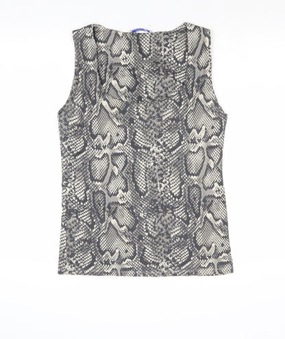 Womens UK Size L Zara Grey Basic Tank