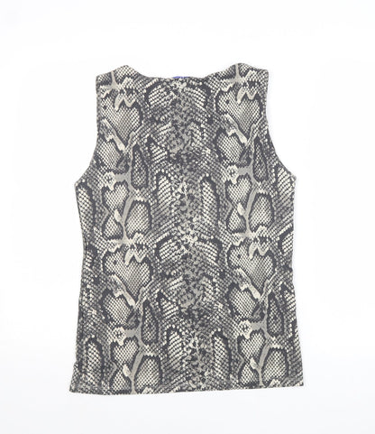 Womens UK Size L Zara Grey Basic Tank