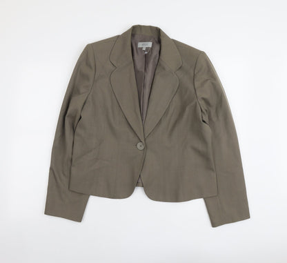 Marks and Spencer Womens Grey Polyester Jacket Blazer Size 20