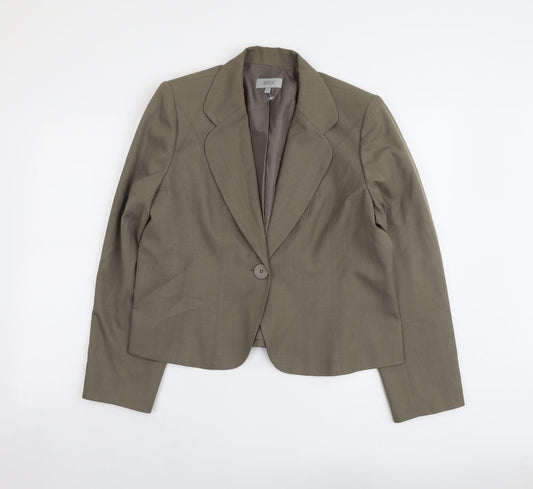 Marks and Spencer Womens Grey Polyester Jacket Blazer Size 20