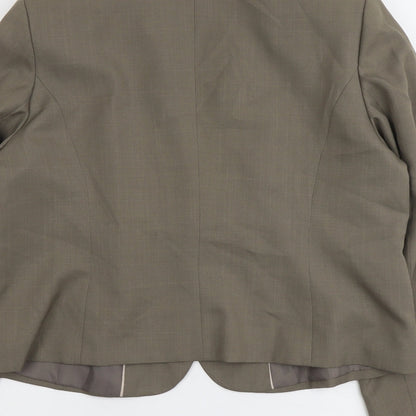 Marks and Spencer Womens Grey Polyester Jacket Blazer Size 20