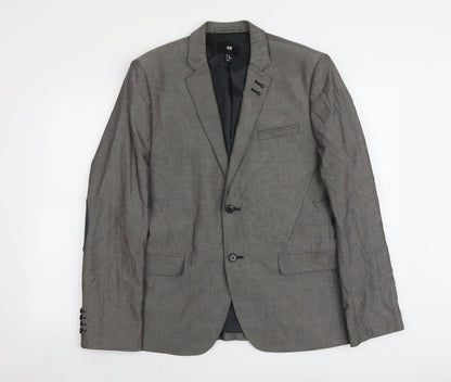 Mens UK Size L H&M Regular Grey Suit Jacket