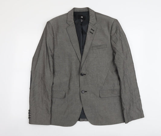 Mens UK Size L H&M Regular Grey Suit Jacket