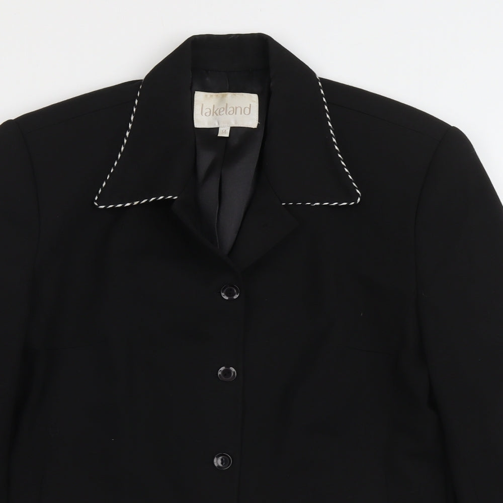 Lakeland Womens Black Polyester Jacket Blazer Size 14