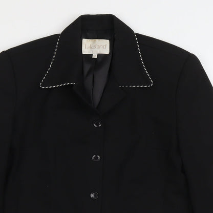 Lakeland Womens Black Polyester Jacket Blazer Size 14