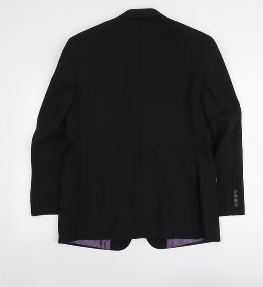 Mens UK Size L Greenwoods Regular Black Suit Jacket