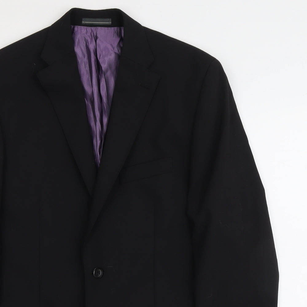 Mens UK Size L Greenwoods Regular Black Suit Jacket
