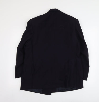Keith Wilson Mens Blue Polyester Jacket Suit Jacket Size L Regular