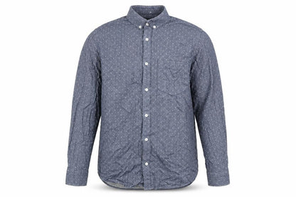 Mens UK Size S H&M Blue  Button-Up Long Sleeve Casual Shirt