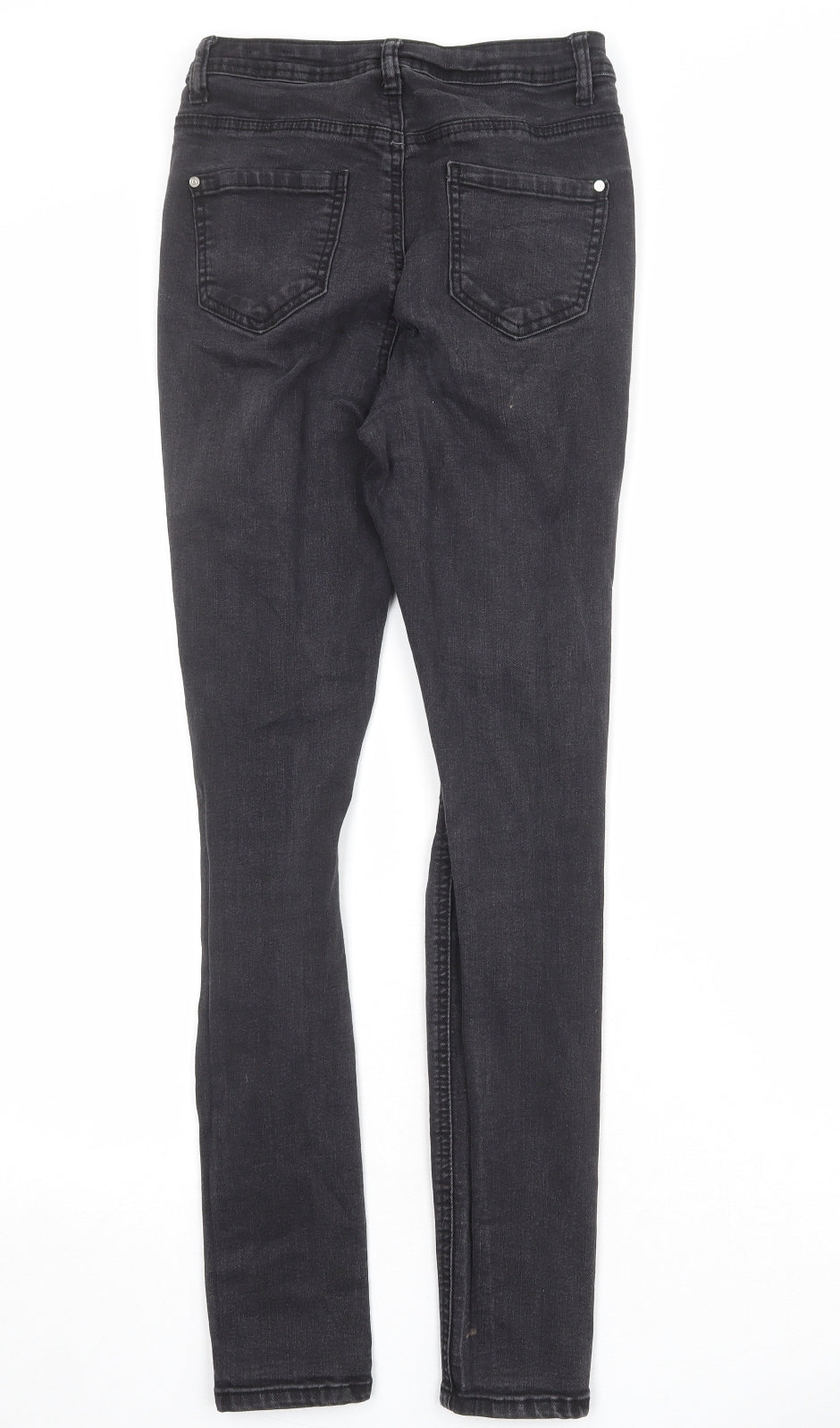 Missguided Womens Black Cotton Skinny Jeans Size 10 Regular Zip