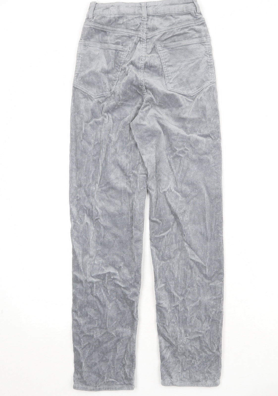 Divided by H&M Womens Grey Cotton Trousers Size S Regular Zip