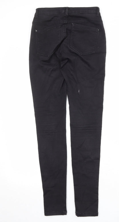 Only Womens Black Cotton Skinny Jeans Size 32 in Regular Zip