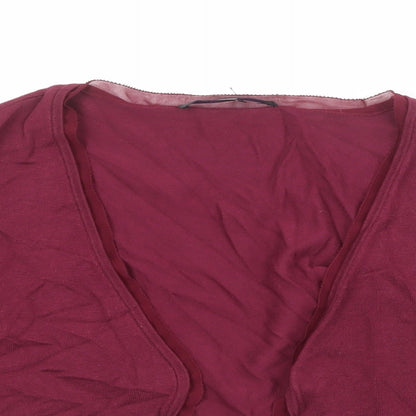 Coast Womens Purple V-Neck Viscose Cardigan Jumper Size M