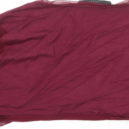 Coast Womens Purple V-Neck Viscose Cardigan Jumper Size M