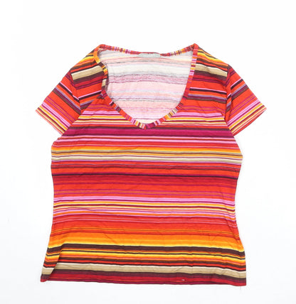 Womens UK Size 16 Wallis Multicoloured Basic T-Shirt