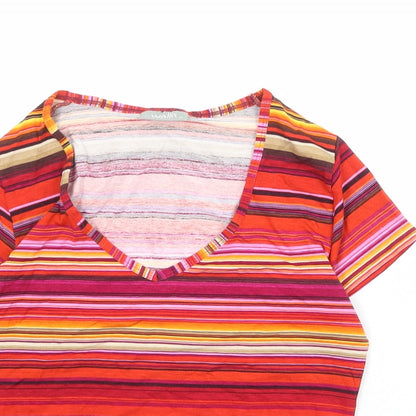 Womens UK Size 16 Wallis Multicoloured Basic T-Shirt
