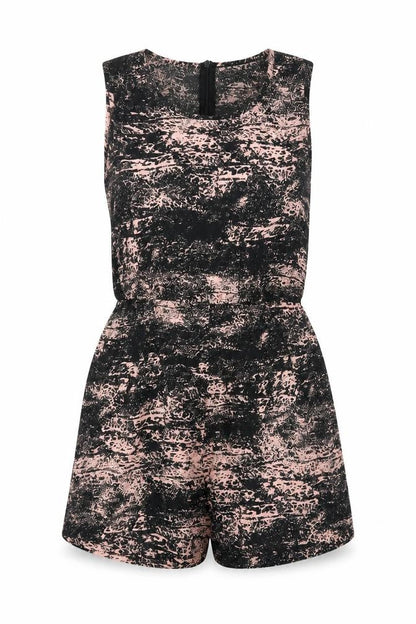 Womens UK Size 10 Boohoo One-Piece Black Playsuit