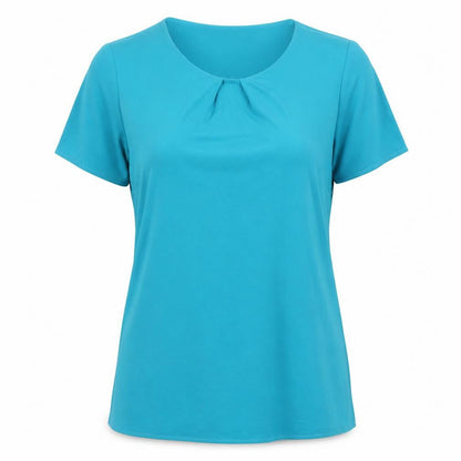 Womens UK Size 14 Vortex Blue Basic T-Shirt