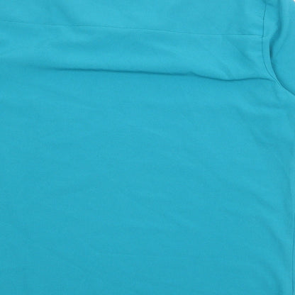 Womens UK Size 14 Vortex Blue Basic T-Shirt