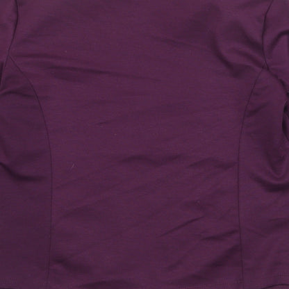 Epilogue Womens Purple V-Neck Polyester Cardigan Jumper Size 12