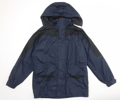 Mens UK Size M Result Blue Windbreaker Coat