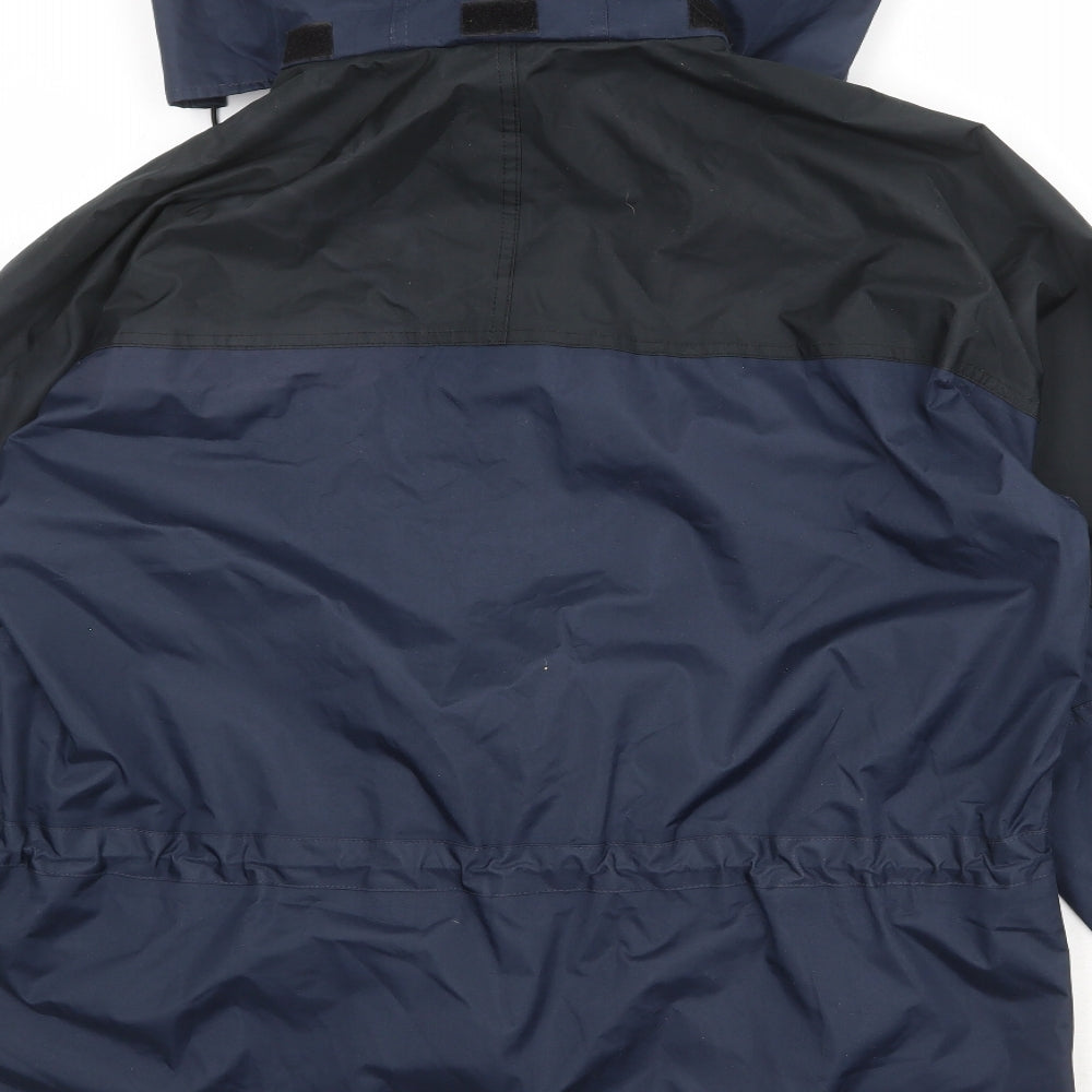 Mens UK Size M Result Blue Windbreaker Coat