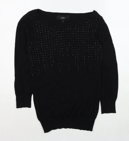 Womens UK Size 8 NEXT Black Pullover Jumper