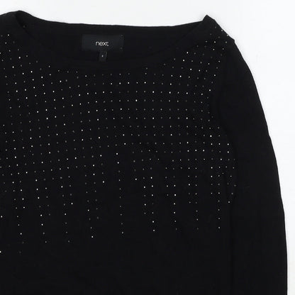 Womens UK Size 8 NEXT Black Pullover Jumper