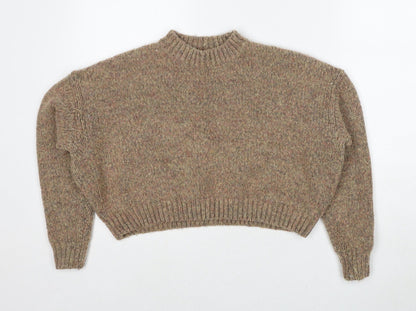 Womens UK Size XS Motel Brown Pullover Jumper