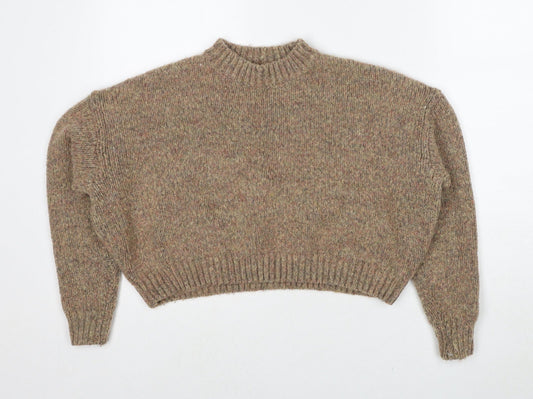 Womens UK Size XS Motel Brown Pullover Jumper