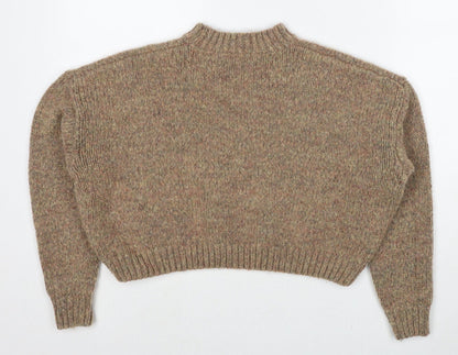 Womens UK Size XS Motel Brown Pullover Jumper