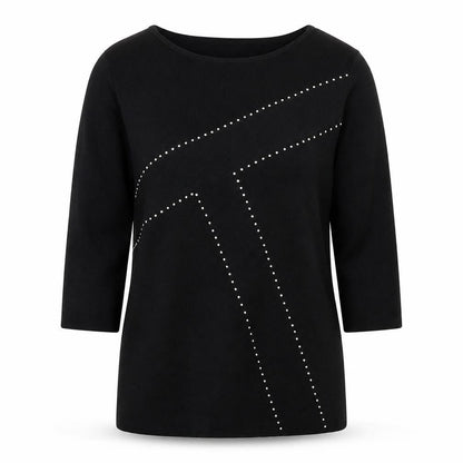 Womens UK Size S Sky Design Black Pullover Jumper