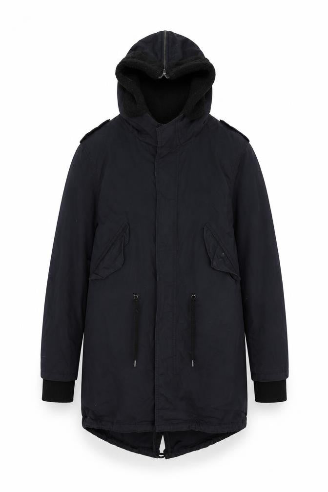 Womens UK Size S Divided by H&M Blue Parka Coat