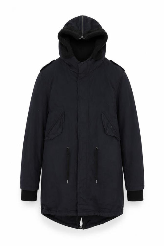Womens UK Size S Divided by H&M Blue Parka Coat
