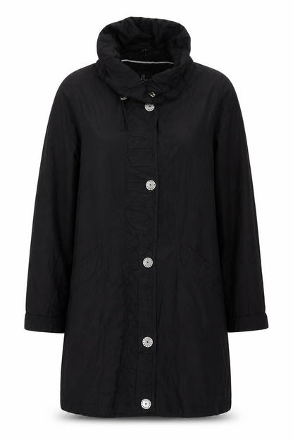 Womens UK Size 10 Barbara Lebek Black Overcoat