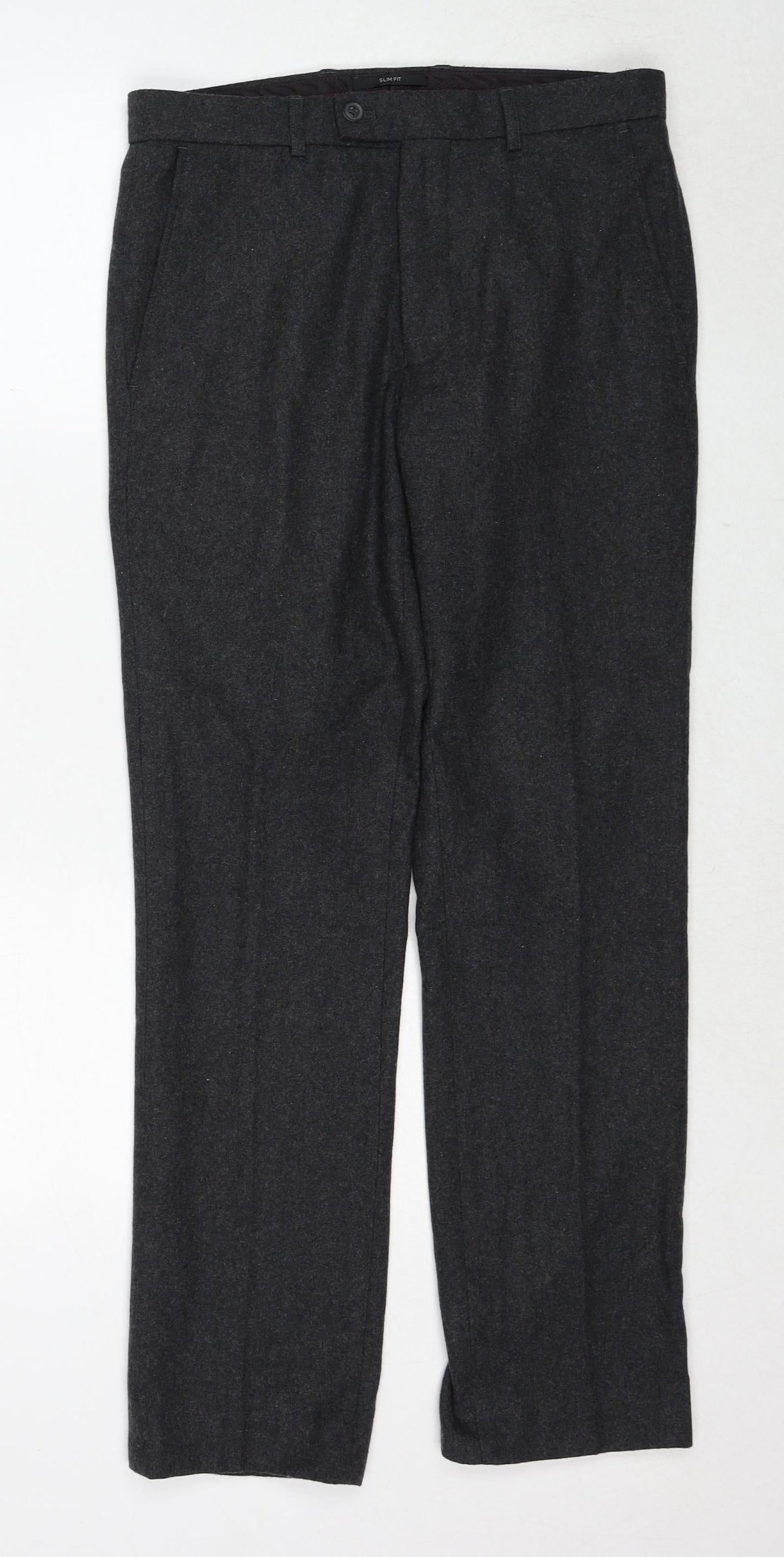 Mens UK Size 30 in Black & White Slim Fit  Grey Trousers
