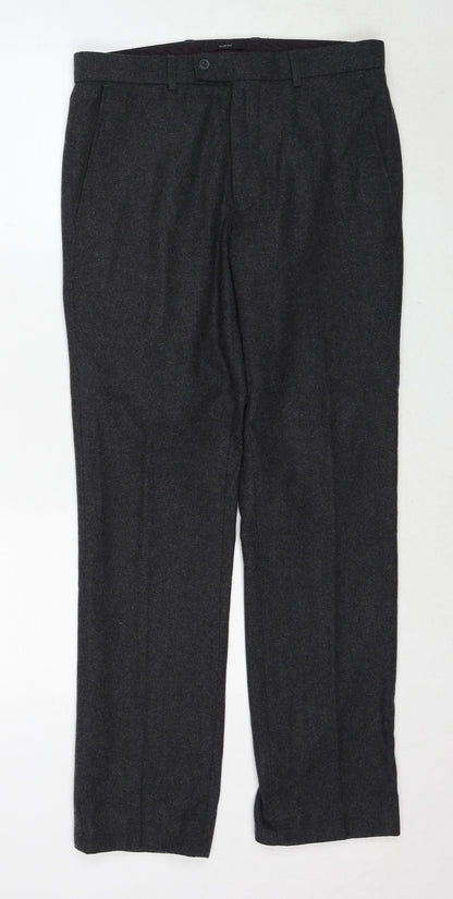 Mens UK Size 30 in Black & White Slim Fit  Grey Trousers