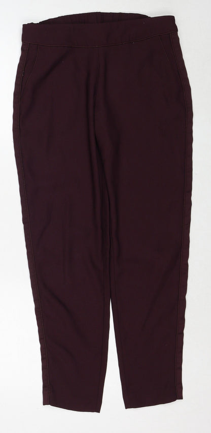 Womens UK Size 8 Wallis Regular Fit  Purple Trousers
