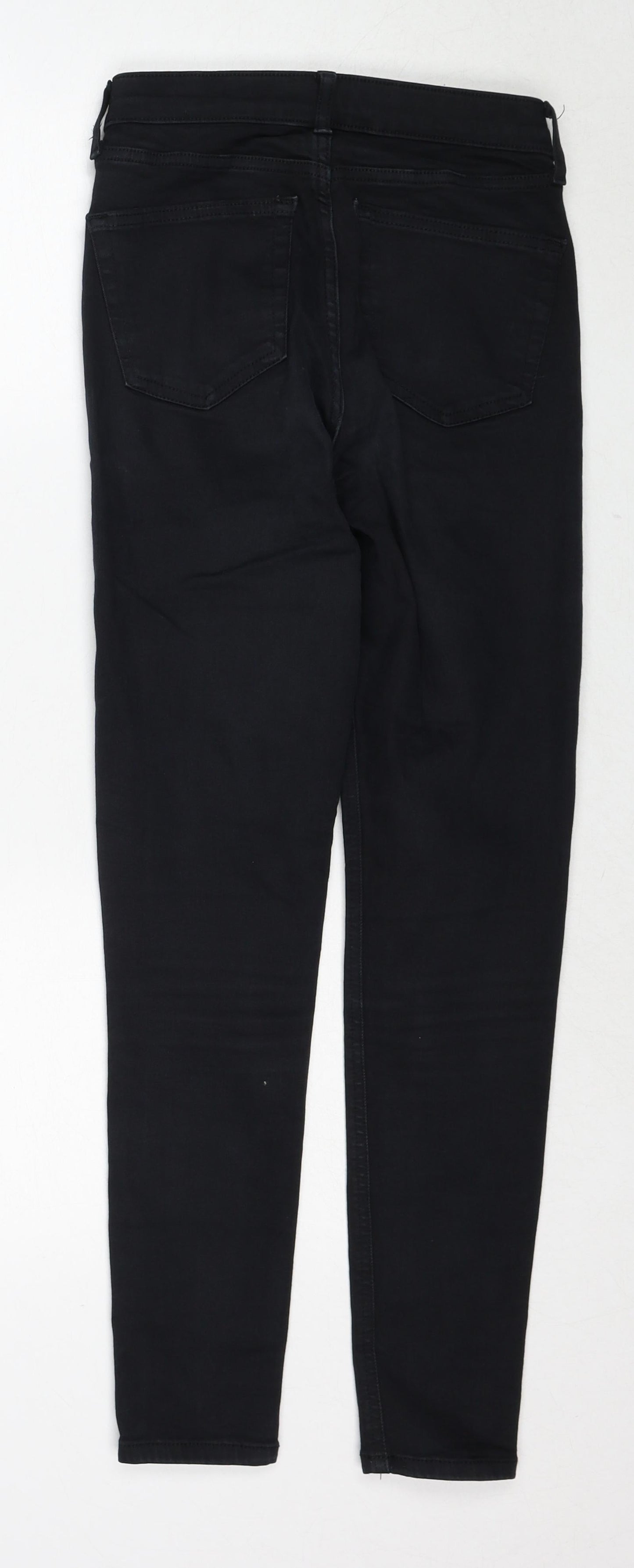 Topshop Womens Black Cotton Skinny Jeans Size 26 in L32 in Regular Zip