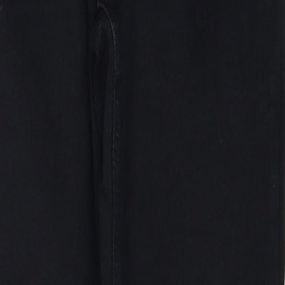 Topshop Womens Black Cotton Skinny Jeans Size 26 in L32 in Regular Zip
