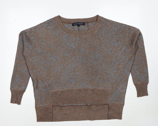 Womens UK Size XS French Connection Brown Pullover Jumper