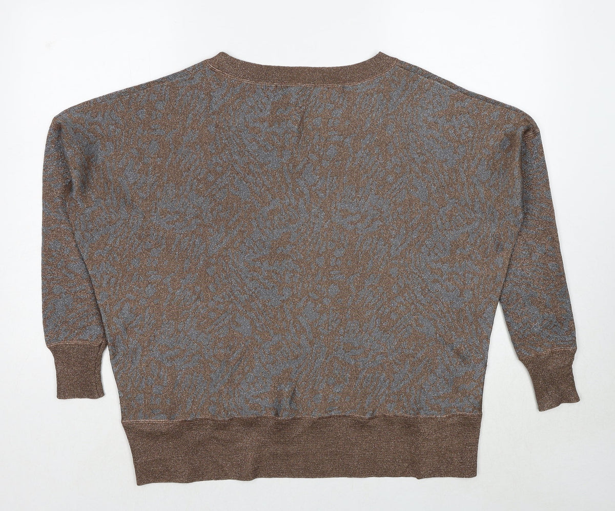 Womens UK Size XS French Connection Brown Pullover Jumper