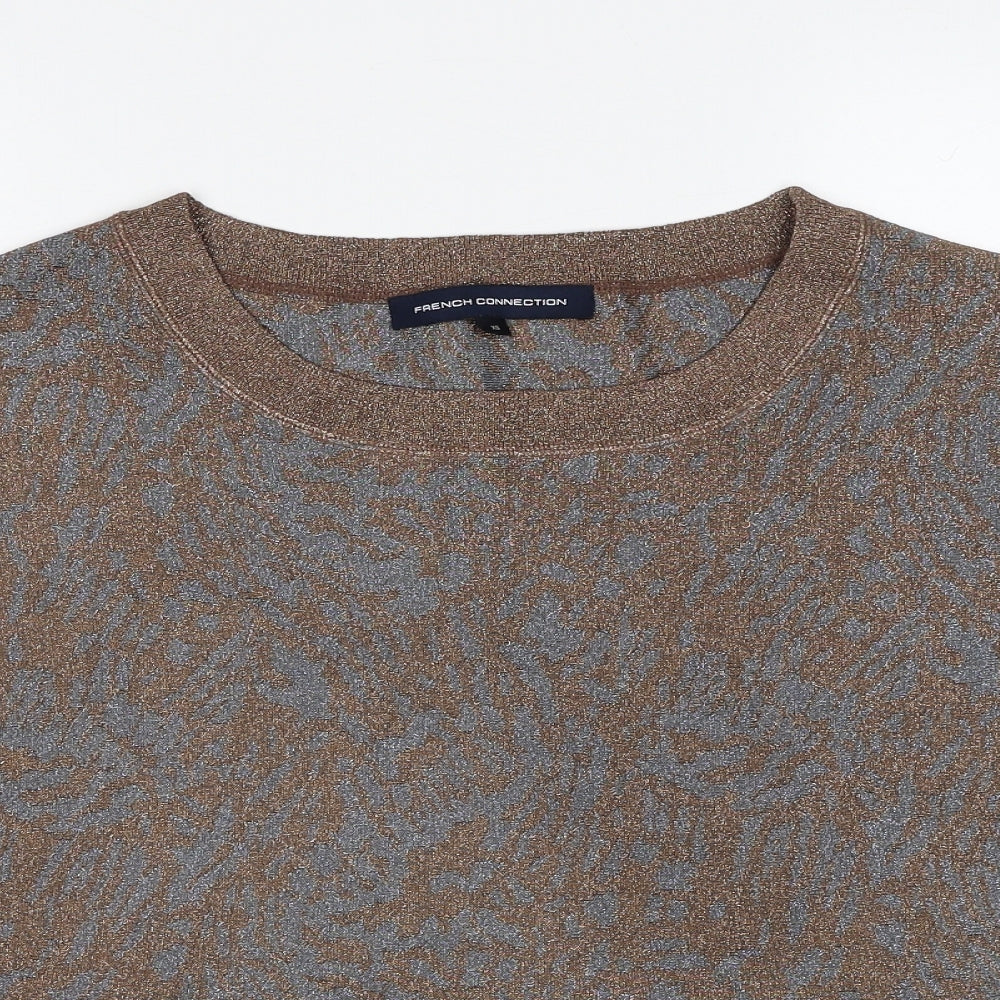 Womens UK Size XS French Connection Brown Pullover Jumper
