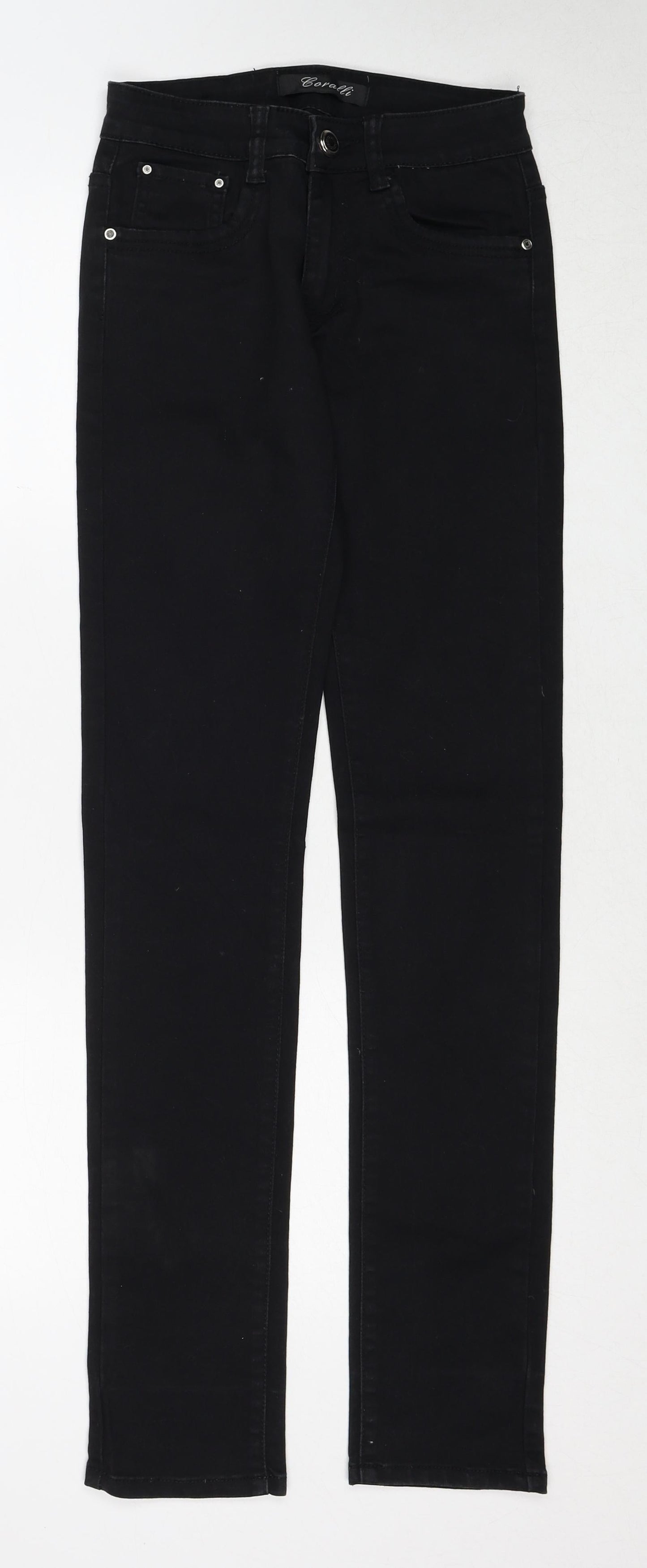 Goralli Womens Black Cotton Skinny Jeans Size 8 Regular Zip